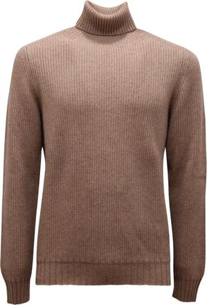 Alpha Studio Truien & Vesten, Heren, Beige, L, Kasjmier, Dolcevita Kasjmier Trui met Rolkraag