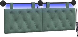 vidaXL Cabecero Colgante Verde Mar Terciopelo Vidaxl