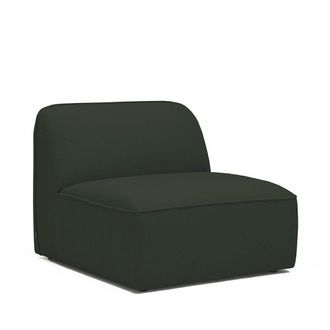 DRAWER Sill&oacute;n para sof&aacute; modular de tela rizada - Caqui verde