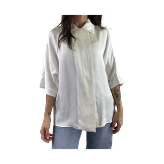 Anine Bing Dames, Blouses & Shirts, Beige, Maat: XS Katoen