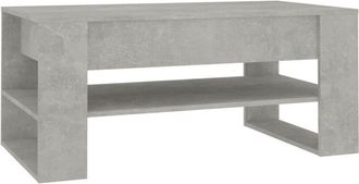 vidaXL Coffee Table Concrete Grey 102x55x45 cm Engineered Wood Vidaxl