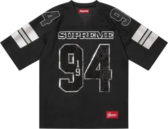 SUPREME Sequin Football Jersey Black FW25KN22-BLACK