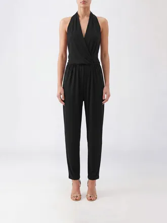 Andamane Draped Off-The-Shoulder Jumpsuit with V-Neck