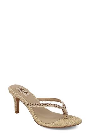 Mia Zania Genuine Calf Hair Sandal in Cheetah at Nordstrom, Size 8.5