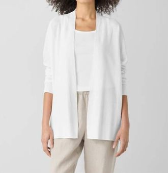 Eileen Fisher Long Cardigan In White