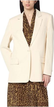 Stella McCartney Stijlvolle Monopetto Jassen - Dames - Blazers - Beige - XS - Jassen