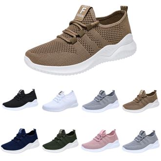 Generic Womens Comfort Walking Shoes Size 4.5, Lightweight Breathable Mesh Sneakers Orthopedic Running Training Shoes Soft Comforble Slip On Trainers with Arc