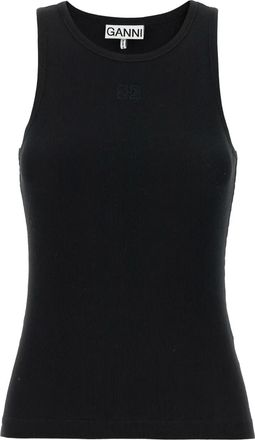 Ganni Top con ricamo - Nero