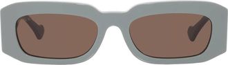 Gucci Brown Rectangular Unisex Sunglasses GG1426S 004 54