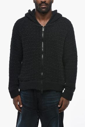 Alyx Perforated Jacket-Style Sweatshirt with Front Zip Alyx