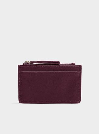 Simons Womens Solid textured card holder