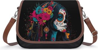 Generic Dia De Los Muertos Calavera Fashion Womens Crossbody Bags Novelty Handbag Shoulder Bag Purse