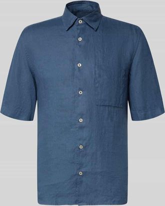 Marc O'Polo Regular Fit Freizeithemd aus reinem Leinen in Petrol, Gr&ouml;&szlig;e XXL