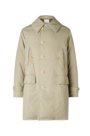 Visvim Winslow Padded Wool and Linen-Blend Down Coat