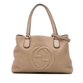 Gucci Medium Leather Soho Working Tote 308363 200047