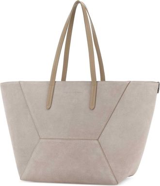 Brunello Cucinelli Womens Suede Tote Beige