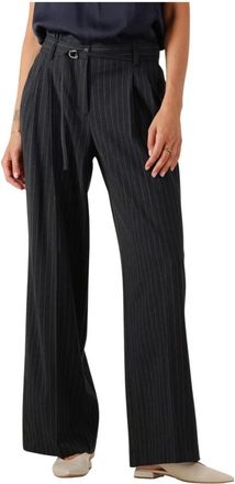 Summum Dames, Broeken, Blauw, Maat: M Viscose