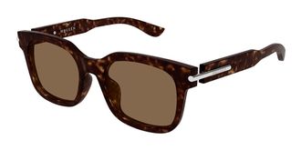 Alexander McQueen AM0496SA Asian Fit 002 Mens Sunglasses Tortoiseshell Size 54