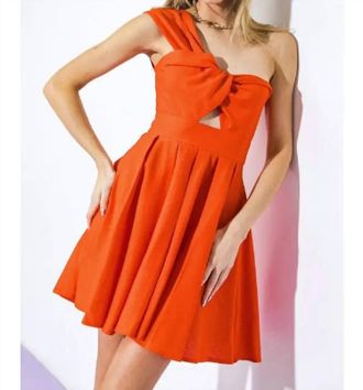 Flying Tomato Good Composure Woven Mini Dress In Red