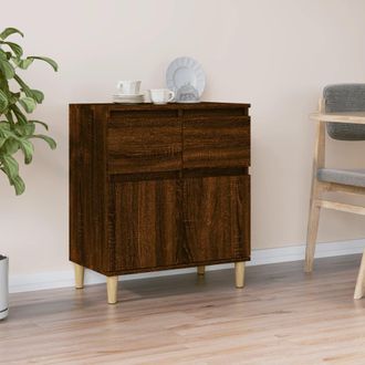vidaXL Vidaxl - Credenza Rovere Marrone 60x35x70 Cm In Legno Multistrato