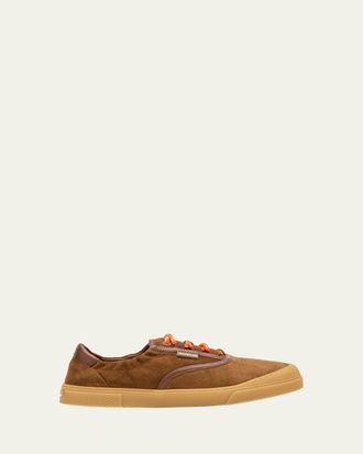 Moncler Vera Leisure Suede Low-Top Sneakers
