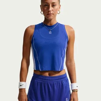 Nike Womens Court Advantage Dri-FIT Tennis Tank Top in Blue | IM9409-417