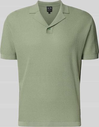 A|X Armani Exchange Regular Fit Poloshirt mit Reverskragen und V-Ausschnitt in Hellgruen, Gr&ouml;&szlig;e XXL