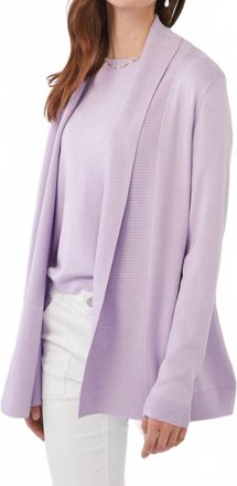 FDJ Lucia Long Sleeve Cardigan In Wild Pansy