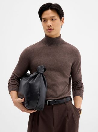Le 31 Mens Silky knit Turtleneck Sweater