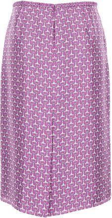 Gucci Womens Skirt Violet Silk