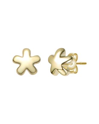 Rachel Glauber 14K Plated Heart Earrings
