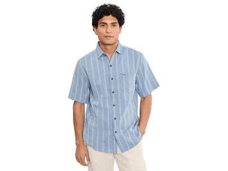 Tommy Bahama S/S Nova Wave Mens Clothing Dockside Blue : 3XL, Cotton/Lyocell/Spandex