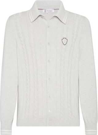 Brunello Cucinelli Knit shirt in Fog at Nordstrom, Size X-Large Eu