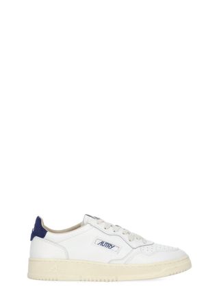 Autry White Medalist Low Suede Upper Sneakers