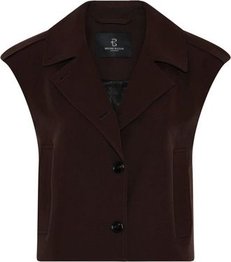 Bruuns Bazaar Jassen, Dames, Bruin, 2Xl, Polyester, Ruby Sus BBLita Waistcoat