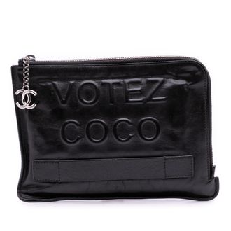 Chanel Votez Coco Leren Clutch