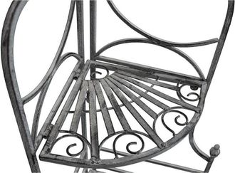 Milani Home Elo&iuml;se - scaffale 3 piani angolare stile provenzale in ferro verniciato