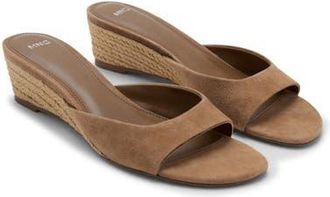 Mango Espadrille Wedge Slide Sandal at Nordstrom, Size 36