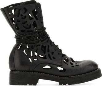 Guidi Black Cut-Out Boots