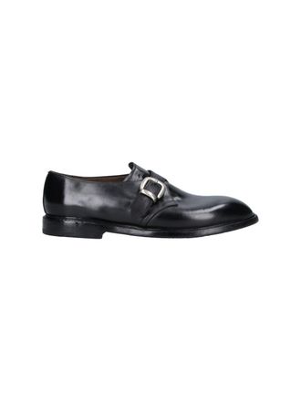 Premiata Black King Adjustable Buckle Leather Moccasins