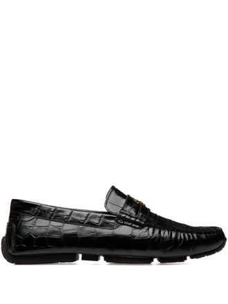 Bally Pilot Driver loafers - men - Rubber/Fabric/Calf Leather - 42 - Black