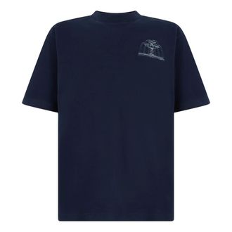Dr&ocirc;le de Monsieur Graphic T-shirt - Heren - Tops - Blauw - Maat: S Katoen