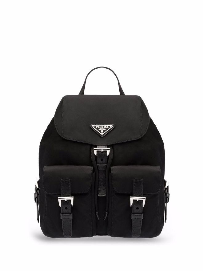 Prada enamel triangle logo small backpack - women - Nylon 