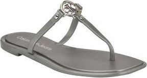 Calvin Klein Edhen Flip Flop in Silver 040 at Nordstrom Rack, Size 7
