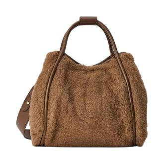 Max Mara Teddy Marine Small Handtas - Dames - Tassen - Bruin - Maat: ONE Size