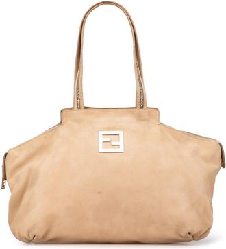 Fendi Pre-owned Fendi Medium Leather Chains Tote 8BR636