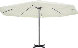 vidaXL Sombrilla Aluminio Blanco 500 Cm Vidaxl