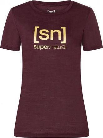 super.natural The Essential Logo Tee Merinoshirt für Damen | rot