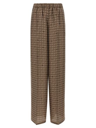 Max Mara Brown Silk Casual Womens Pants