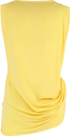 Jacquemus Womens Square-Neck Top Yellow Polyester Blouses Shirt